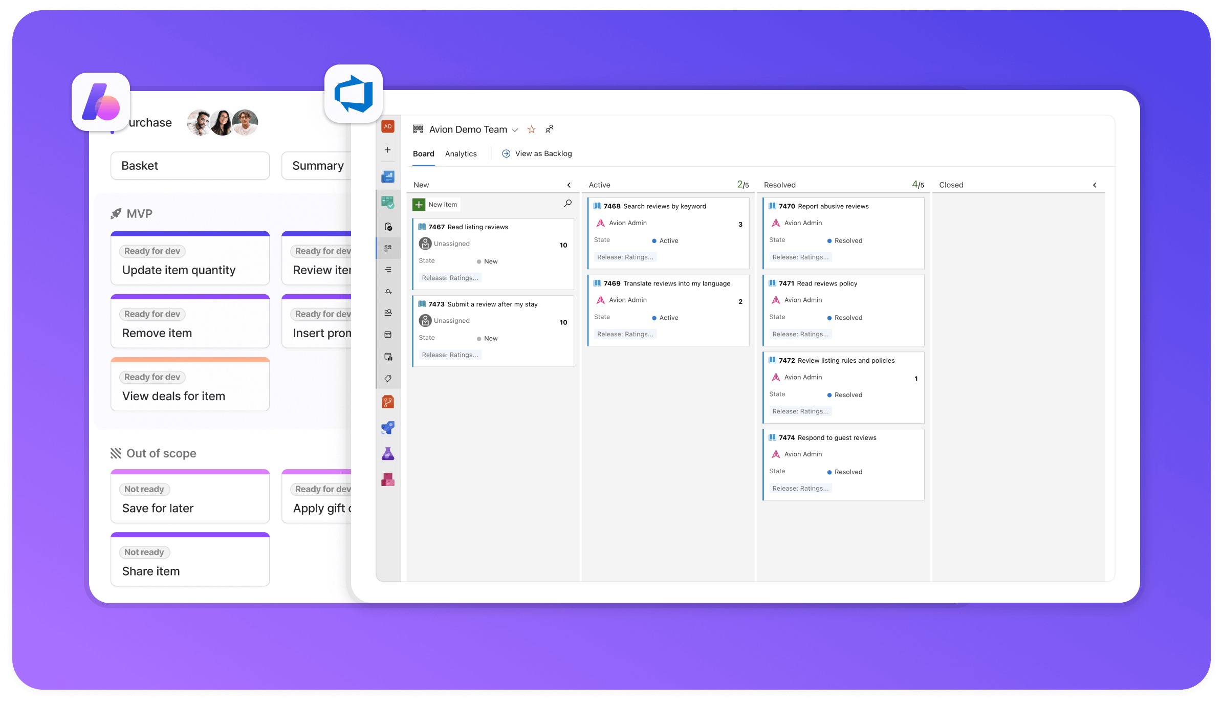 User story mapping with Avion and Azure DevOps