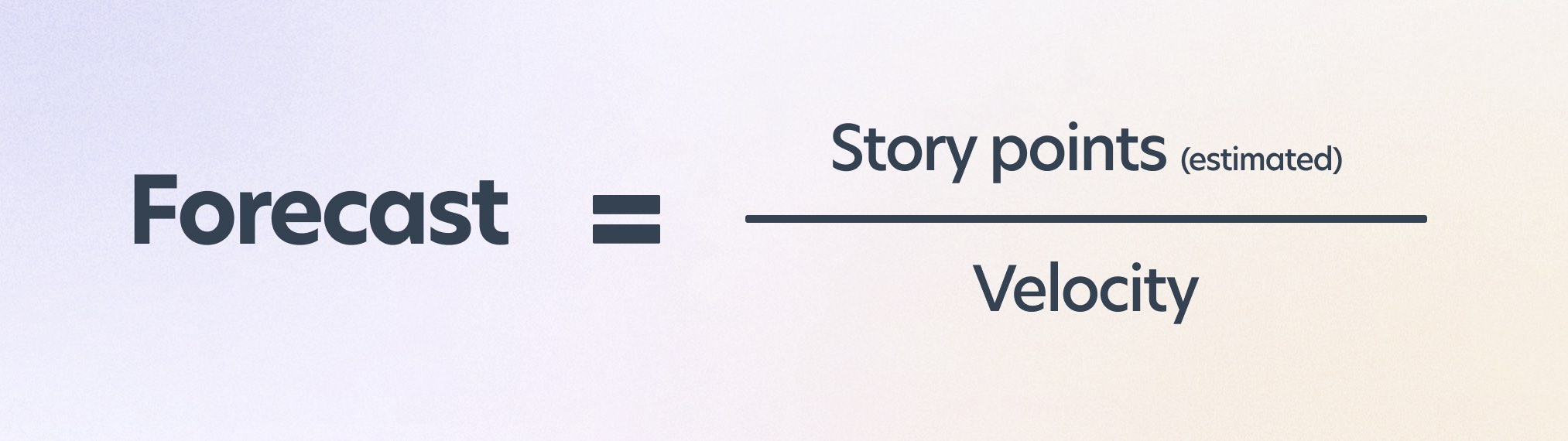 Formula to calculate a forecast in agile software development